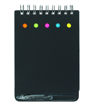 Spiral Jotter With Sticky Notes, Flags & Pen