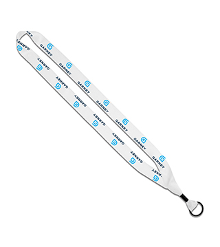 3/4 inch Dye-Sublimated Lanyard with Metal Crimp & Metal Split-Ring